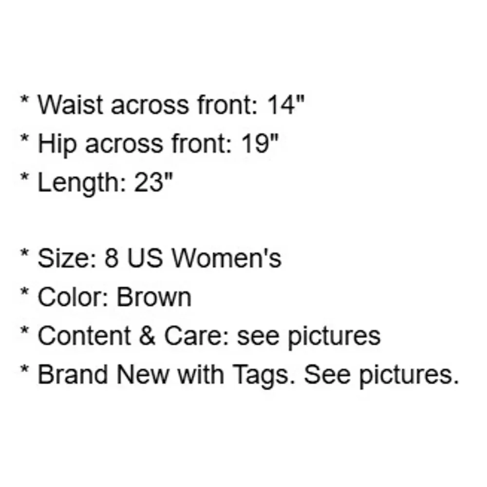 Laurel Escada Skirt Womens 8 Dark Brown Wool Pencil Lined Back Zip Vintage New